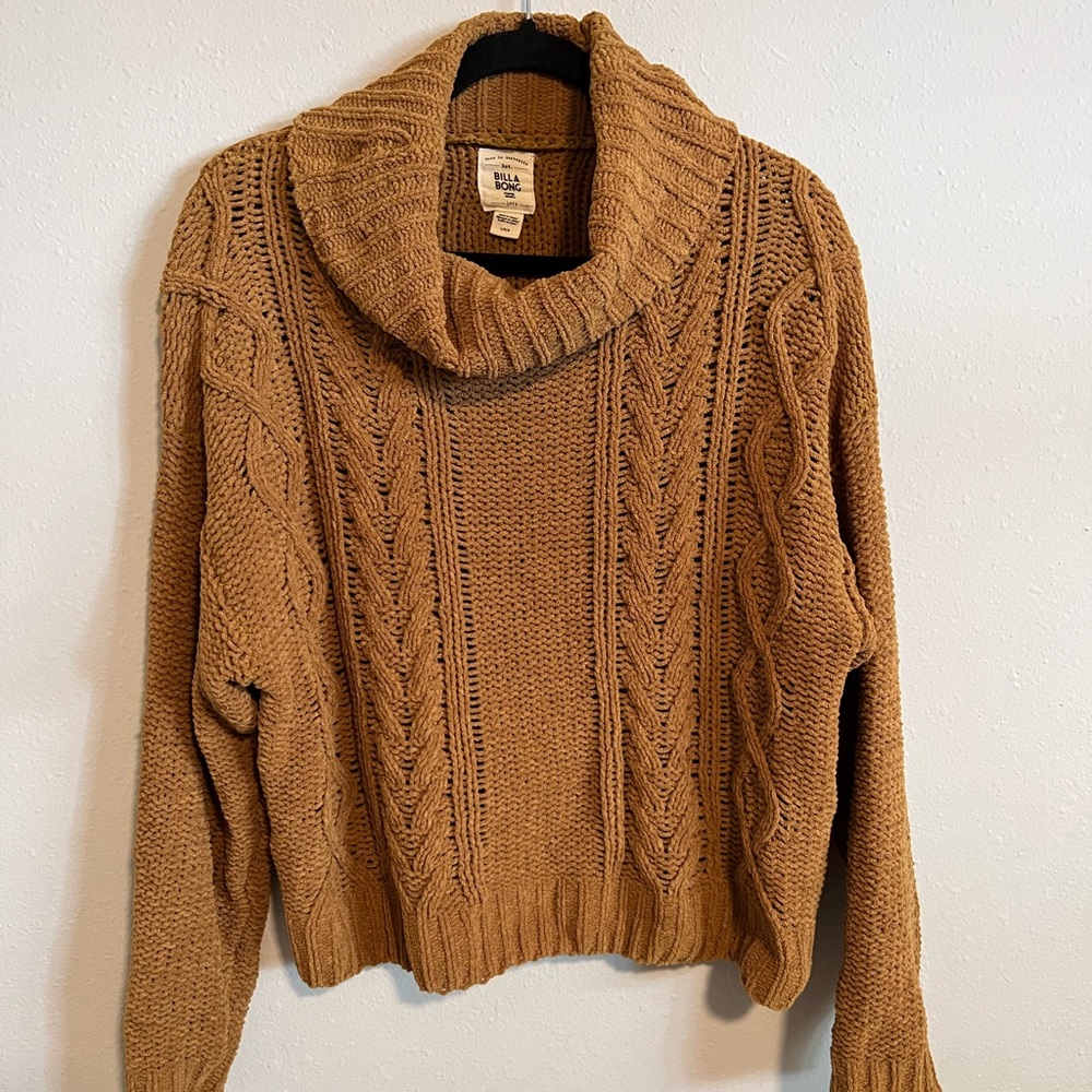 Billabong Cowl Neck Sweater - Mustard - Great Condition - Large